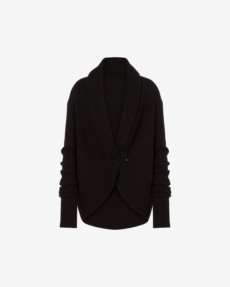 Cardigan in merino wool and cashmere Black Alberta Ferretti Boutique Online 0
