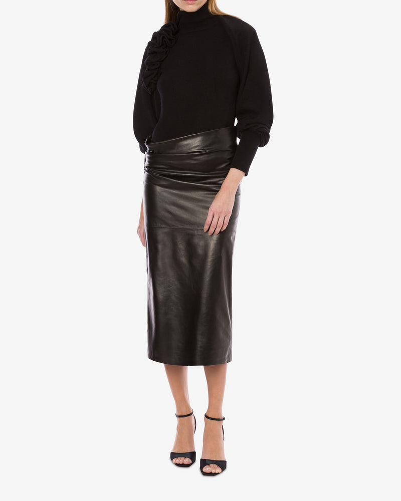 Bolero in merino wool, silk and cashmere Black Alberta Ferretti Boutique Online 1