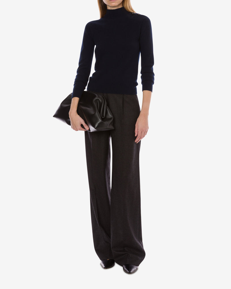 Sweater in pure cashmere Blue Alberta Ferretti Boutique Online 1