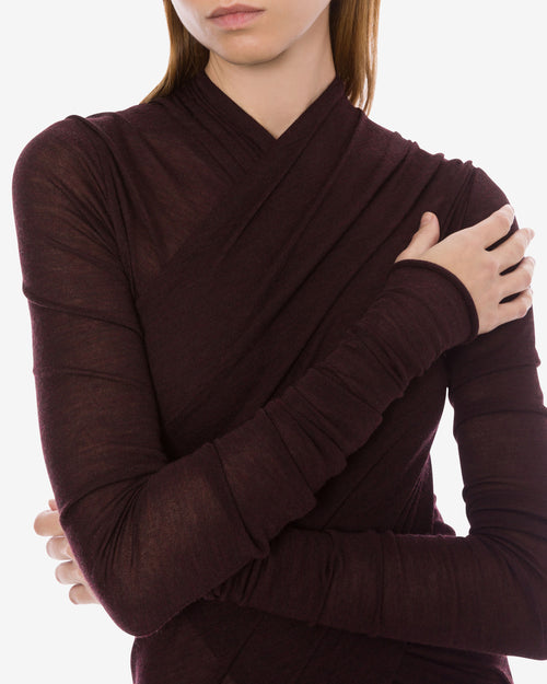 Bodysuit in pure extra-light merino wool