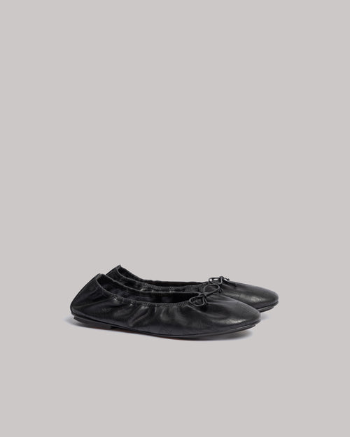 Soft leather ballet shoes 黑色 Alberta Ferretti Boutique Online 0