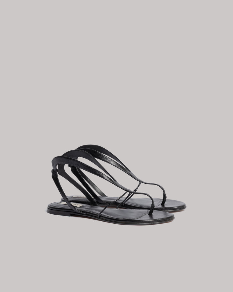 Leather sandals Black Alberta Ferretti Boutique Online 0