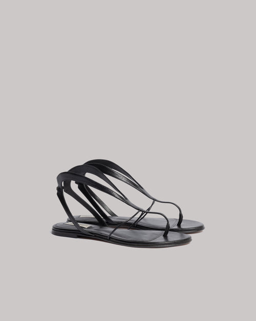 Leather sandals 黑色 Alberta Ferretti Boutique Online 0