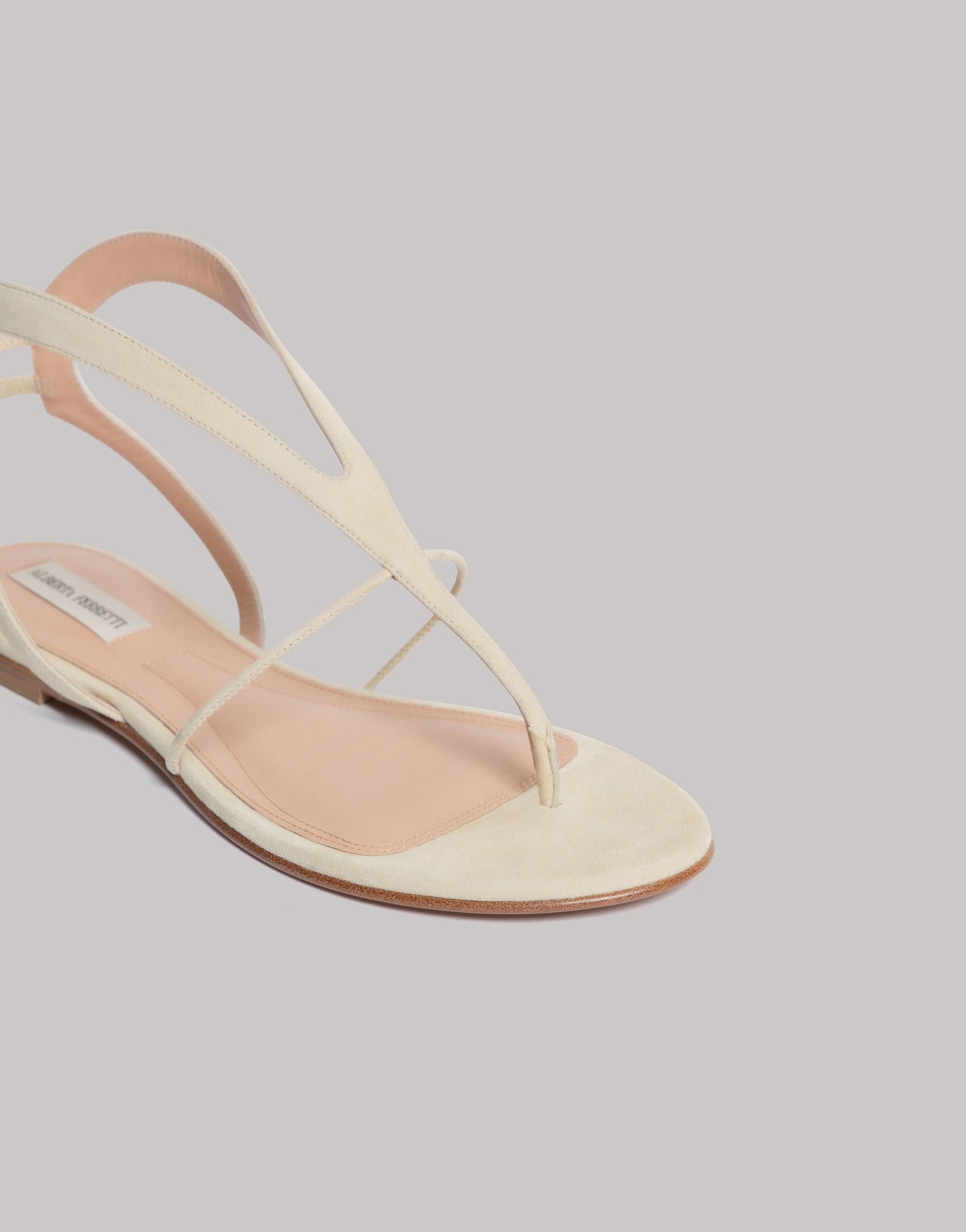 Sandales en daim 象牙 Alberta Ferretti Boutique Online 4