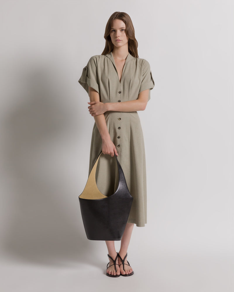 Sculptural leather bag Black Alberta Ferretti Boutique Online 1