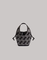 Satin mini handbag with chain strap