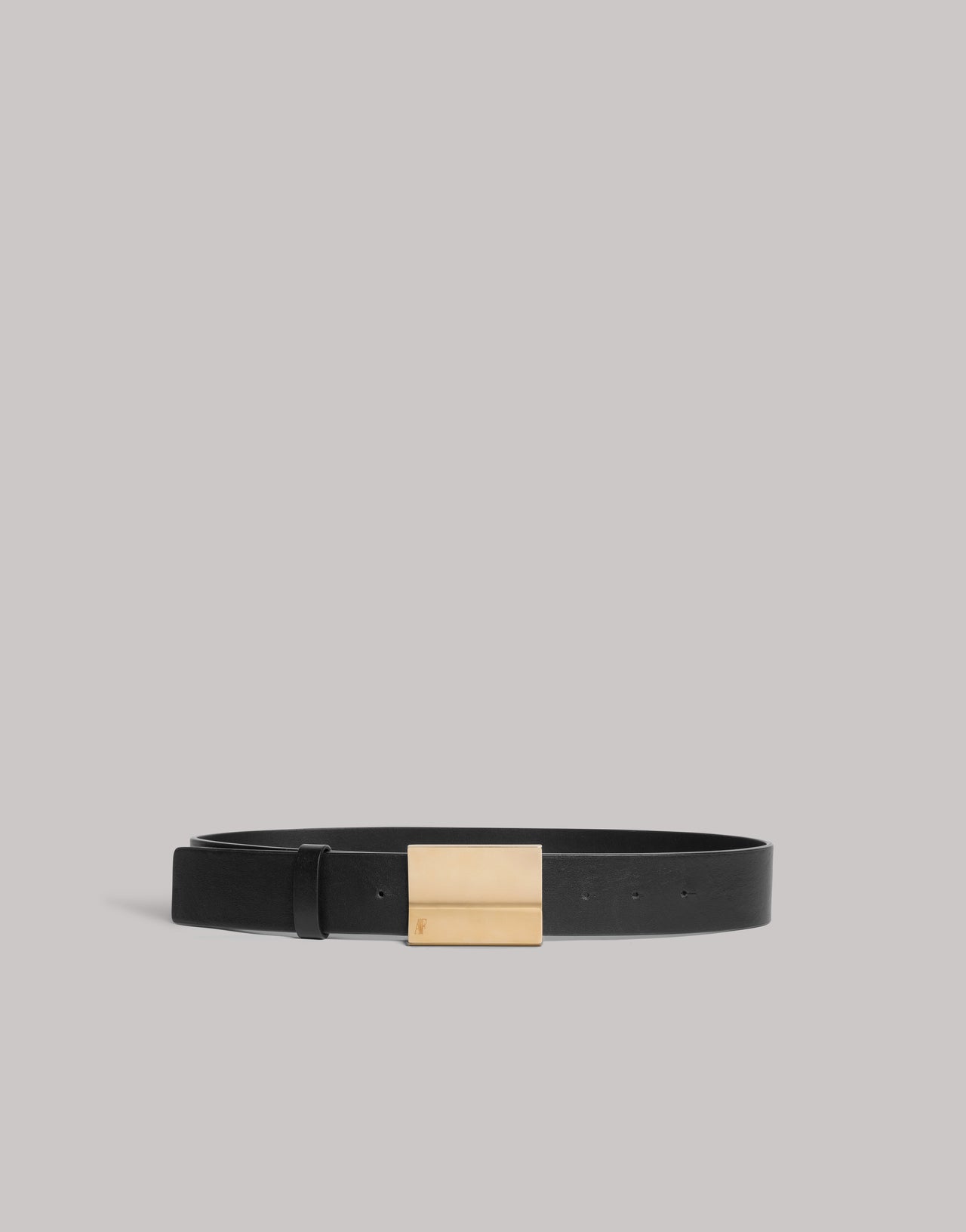 Leather belt with gold buckle 黑色 Alberta Ferretti Boutique Online 1