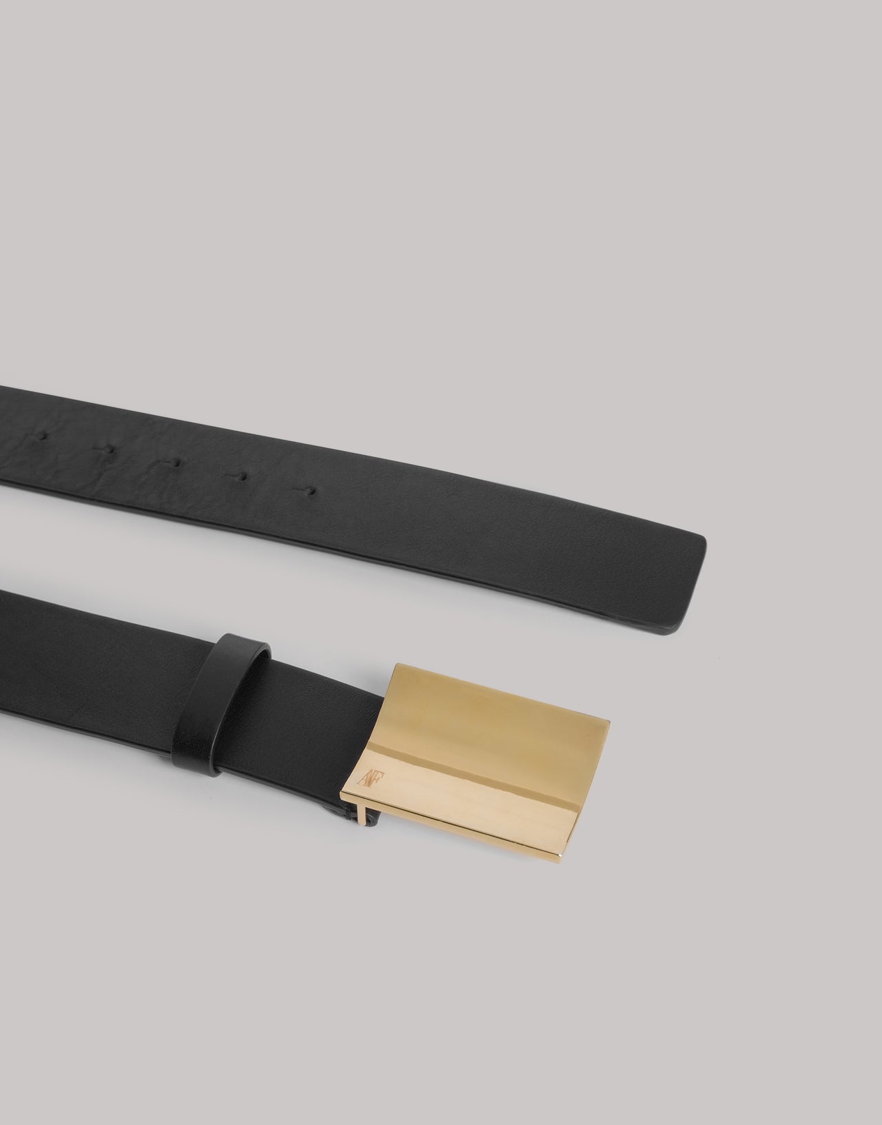 Leather belt with gold buckle 黑色 Alberta Ferretti Boutique Online 2