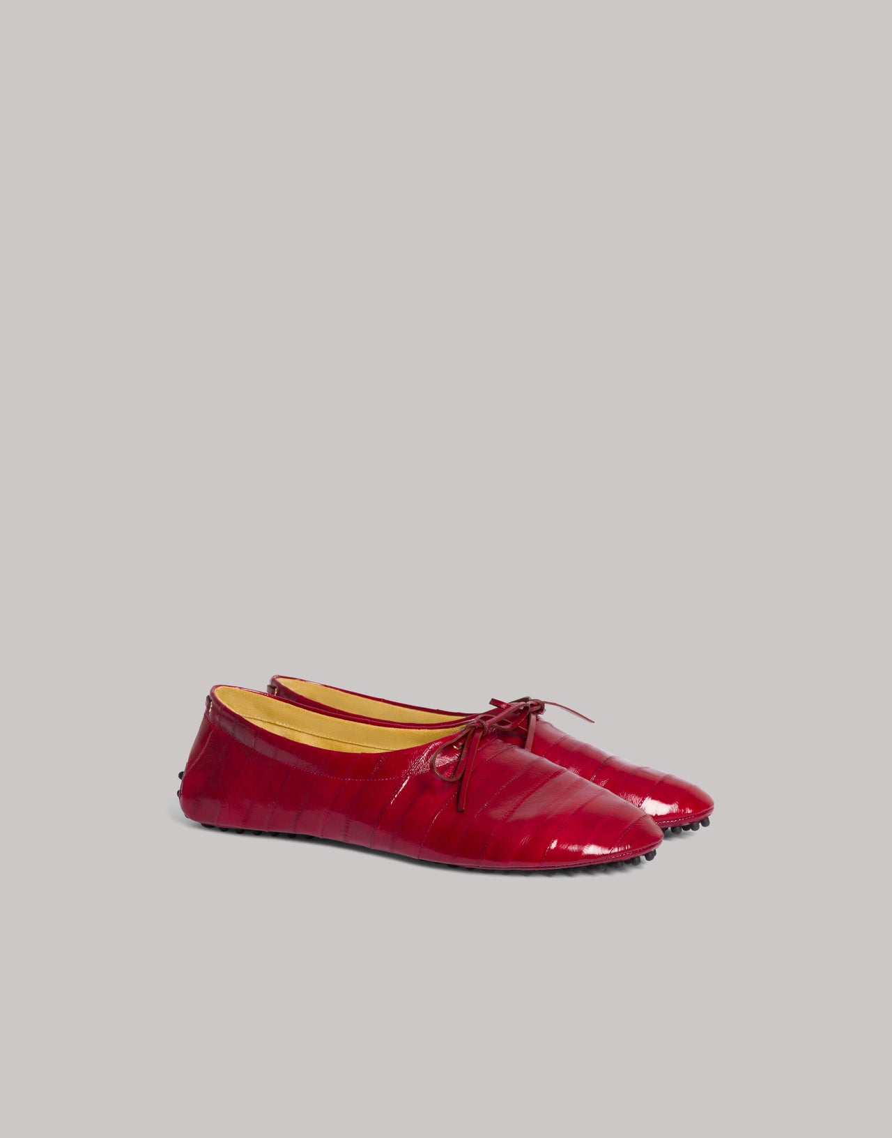 Loafer in pelle di anguilla Rosso Alberta Ferretti Boutique Online 1