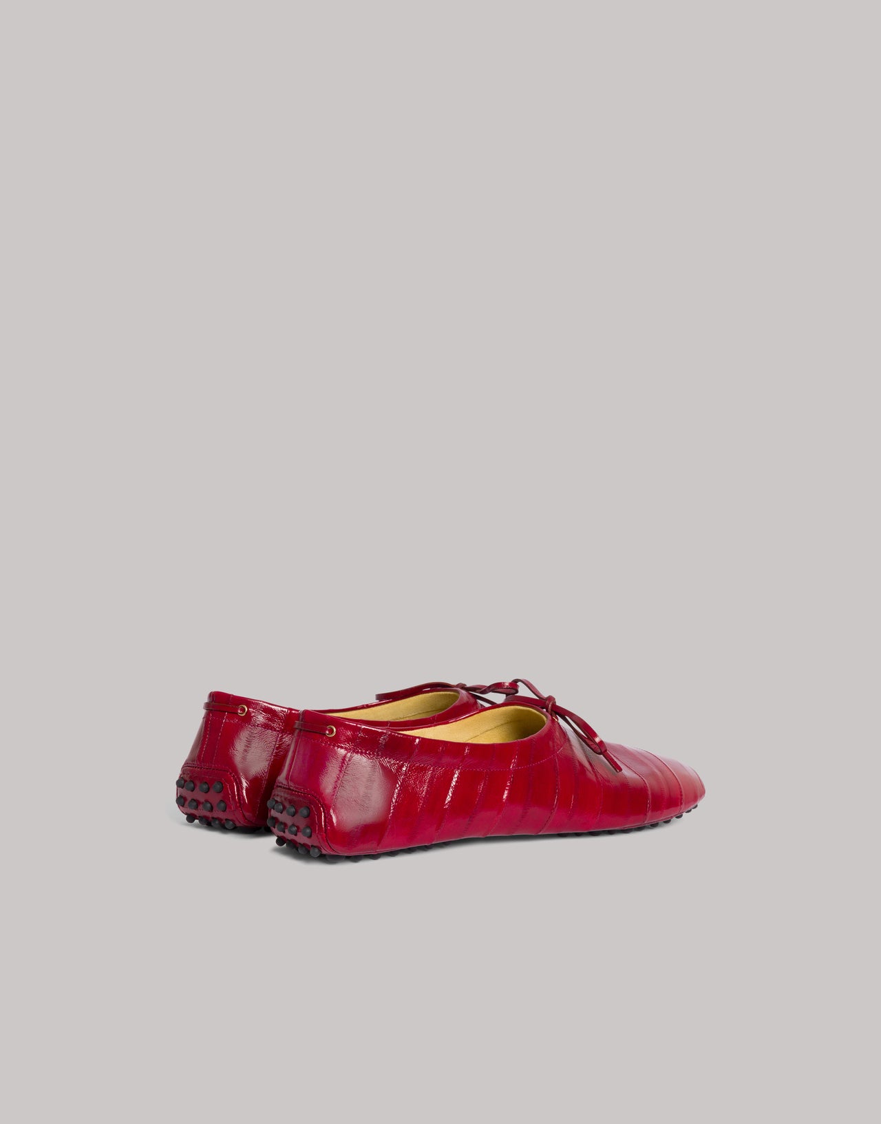 Loafer in pelle di anguilla Rosso Alberta Ferretti Boutique Online 3
