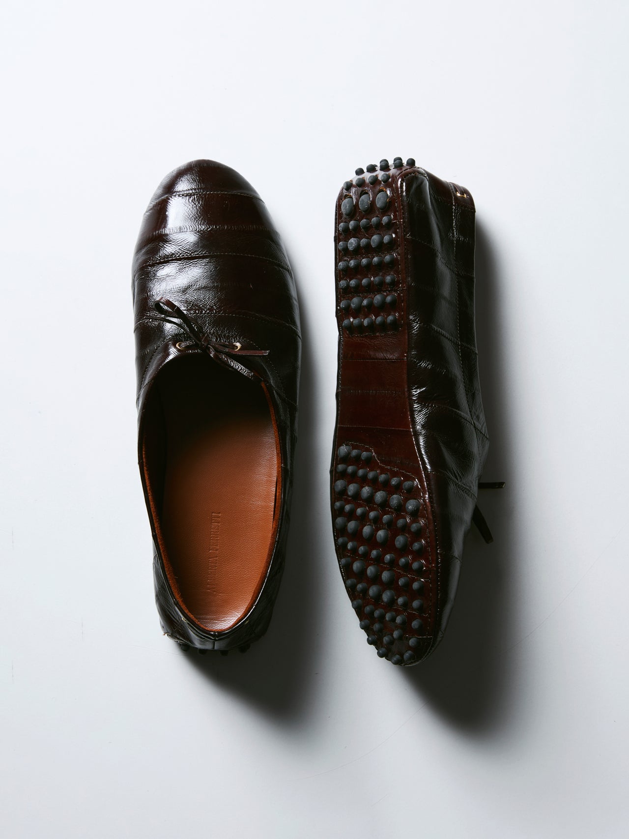 Loafer in pelle di anguilla Marrone Alberta Ferretti Boutique Online 5