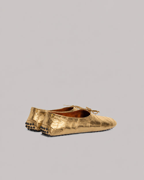 Mocassins en cuir d'anguille Or Alberta Ferretti Boutique Online 1