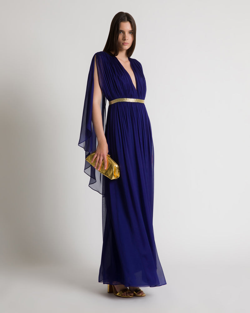 Sandale à talon en cuir d'anguille Or Alberta Ferretti Boutique Online 1