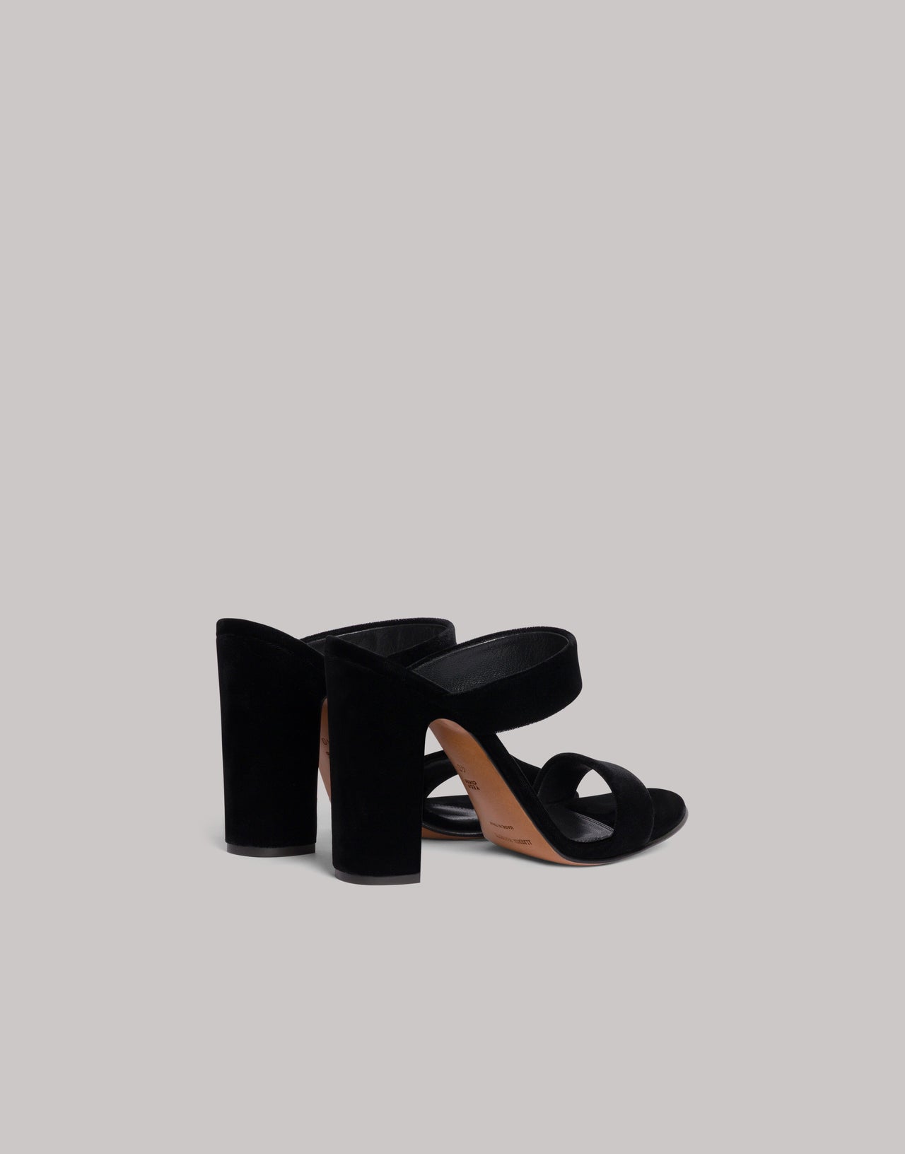Velvet sandals with high heels 黑色 Alberta Ferretti Boutique Online 3