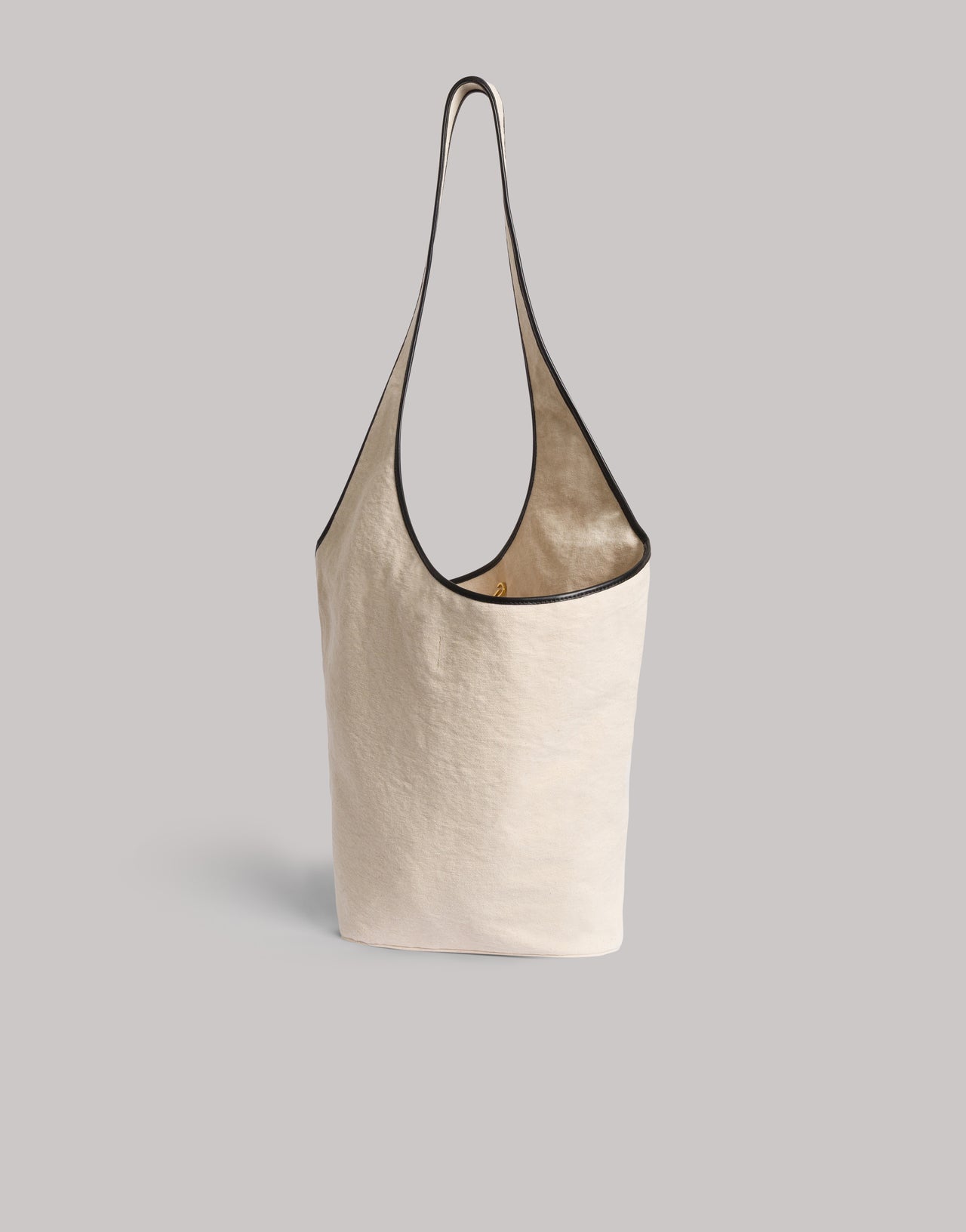 Bucket Bag in Cotton with Contrast Details White Alberta Ferretti Boutique Online 3