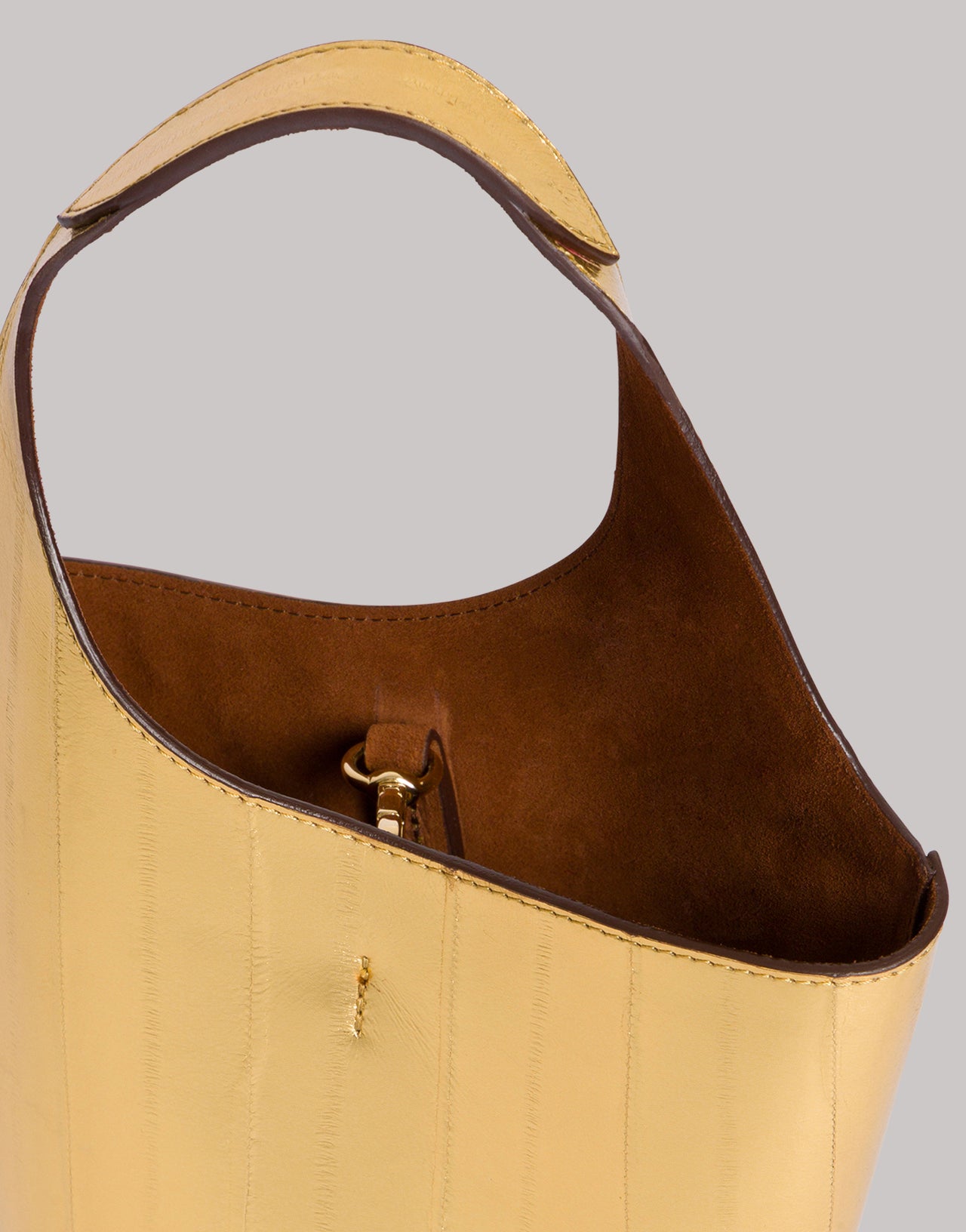 Secchiello in pelle di anguilla Oro Alberta Ferretti Boutique Online 4