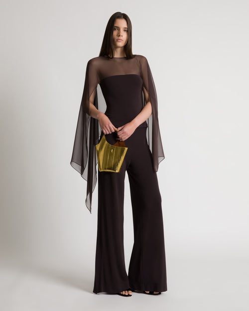 Secchiello in pelle di anguilla  Oro Alberta Ferretti Boutique Online 1