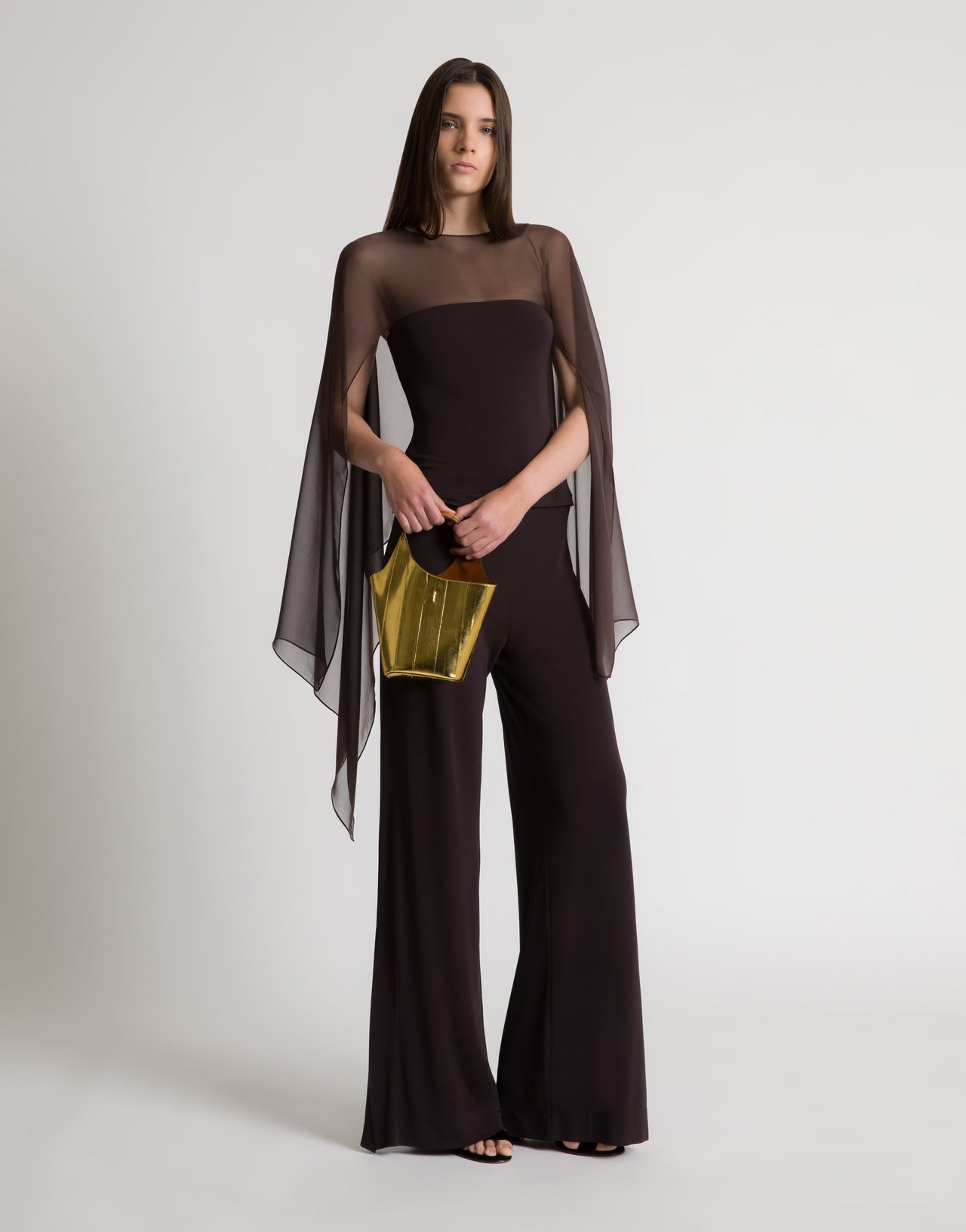 Secchiello in pelle di anguilla Oro Alberta Ferretti Boutique Online 2