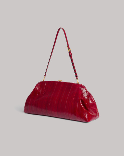 Maxi pouch in pelle di anguilla