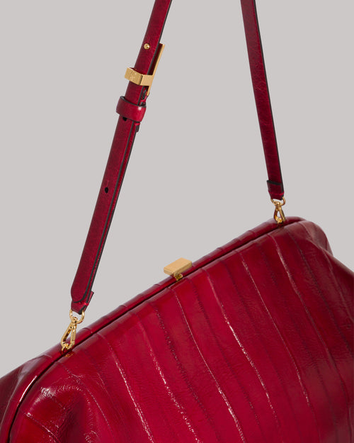 Maxi pouch in pelle di anguilla