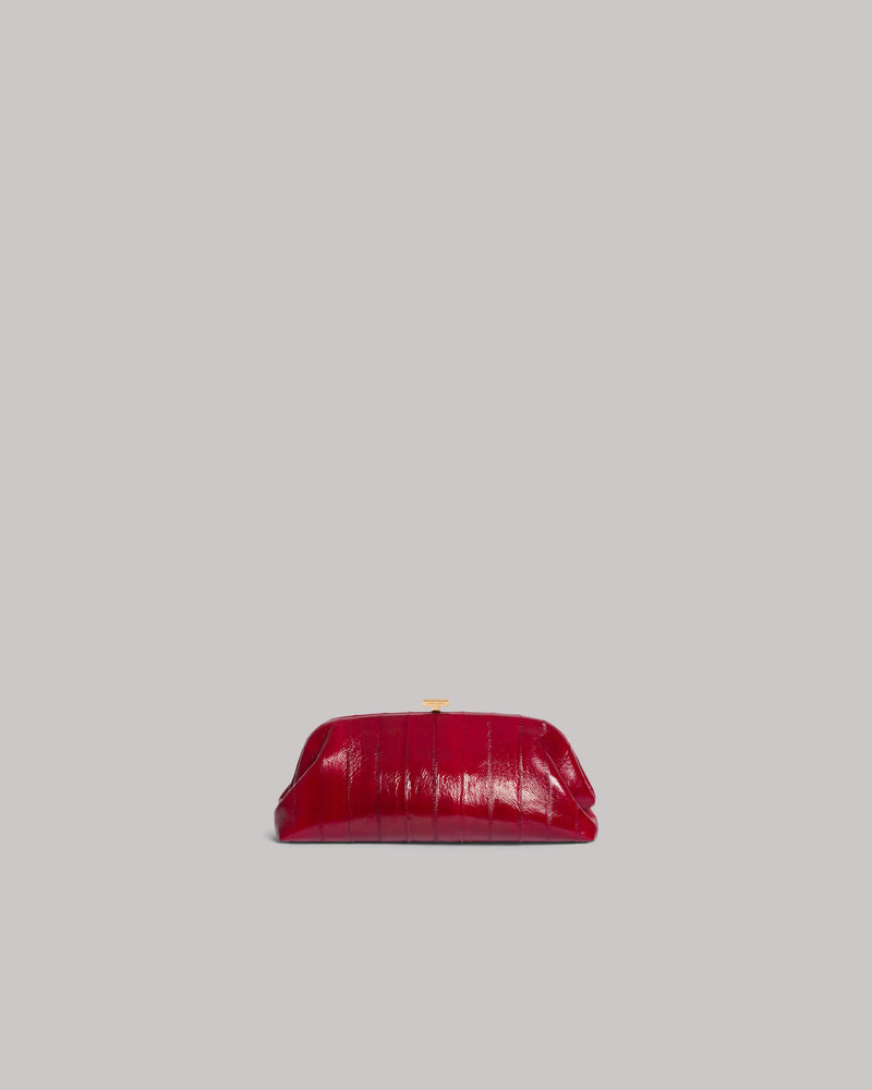Mini pouch in pelle di anguilla  Rosso Alberta Ferretti Boutique Online 0