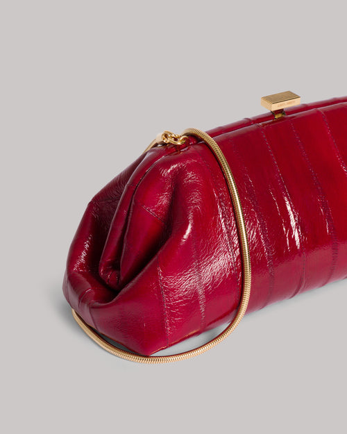 Mini pouch in eel leather