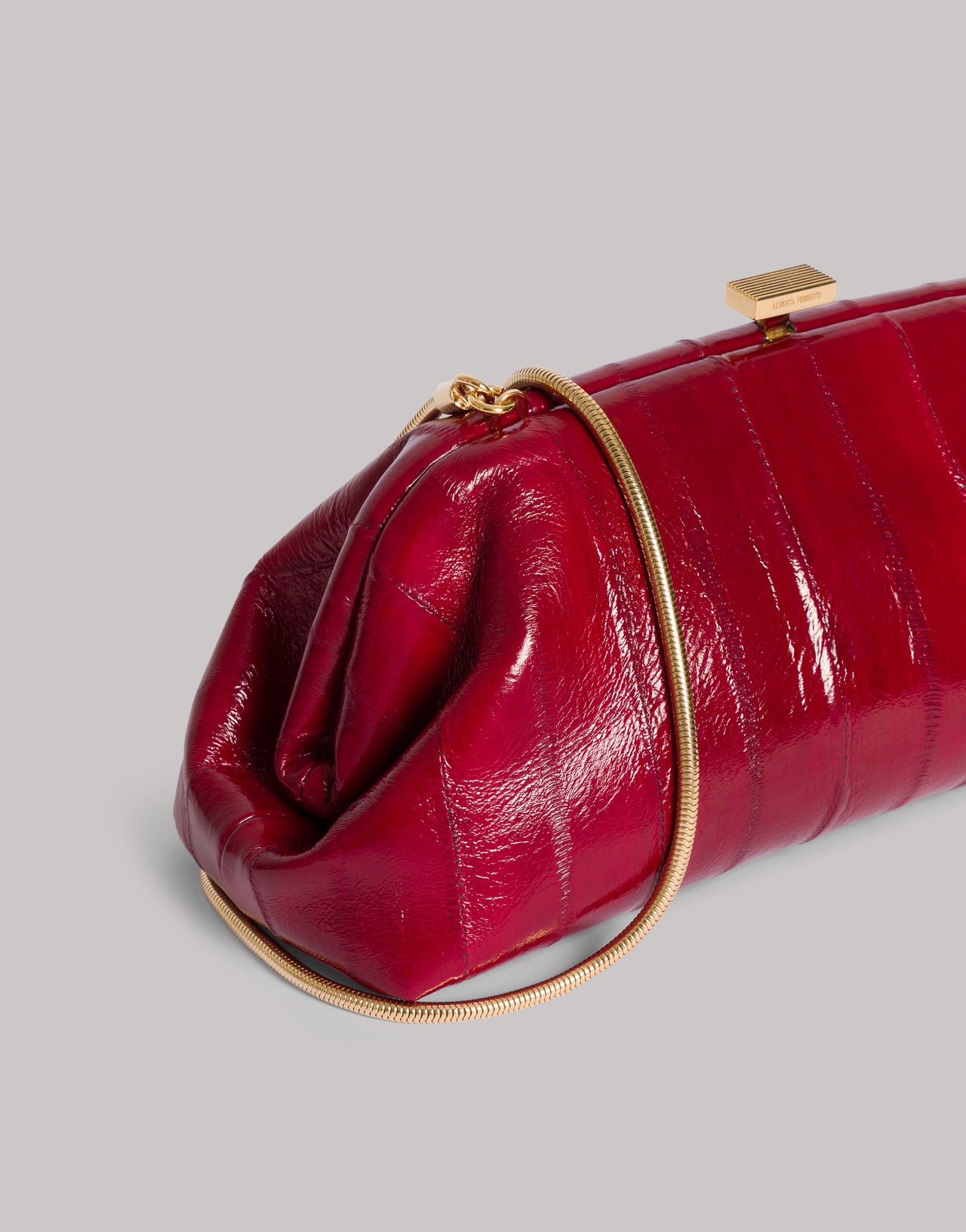 Mini pouch in eel leather Red Alberta Ferretti Boutique Online 4
