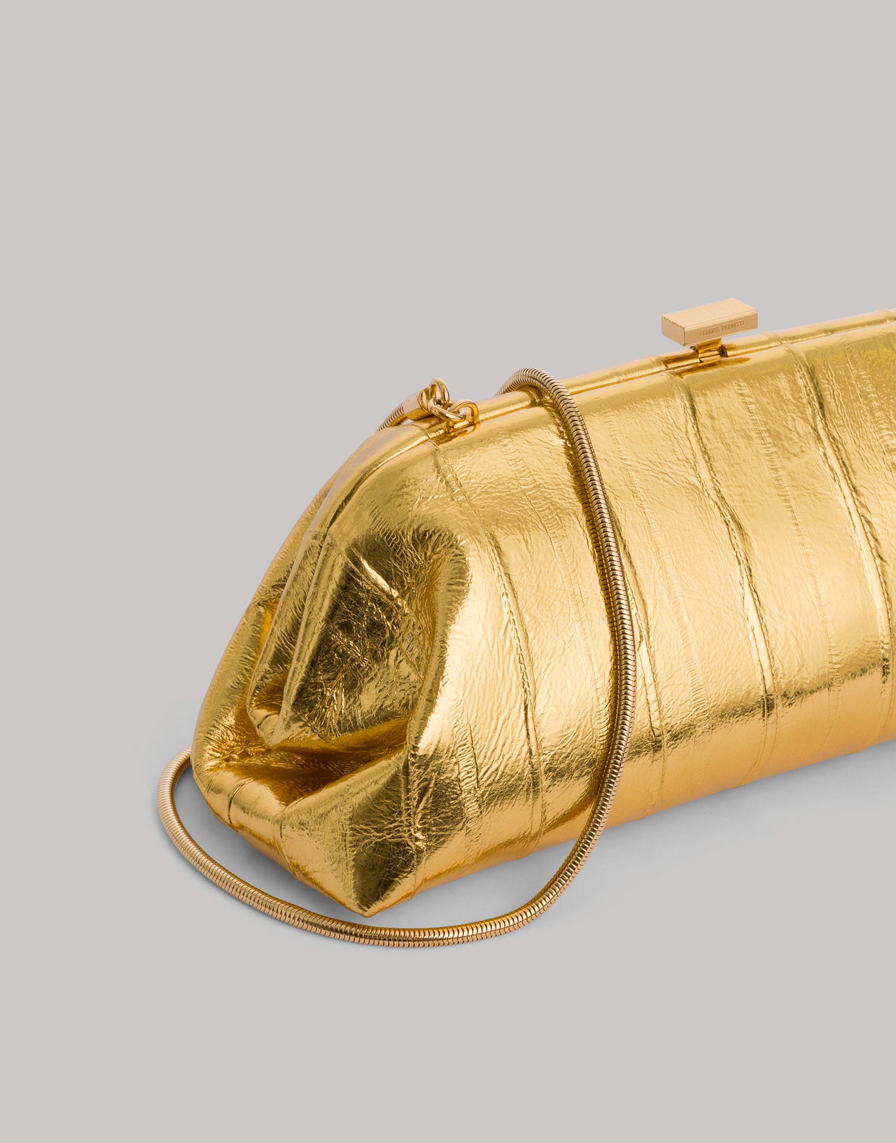 Mini pouch in eel leather Gold Alberta Ferretti Boutique Online 4