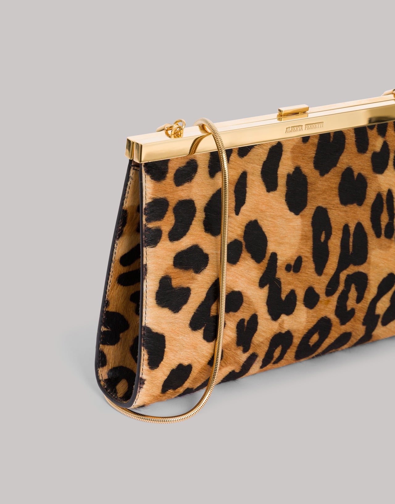 Borsa in cavallino leopardata Marrone Alberta Ferretti Boutique Online 3