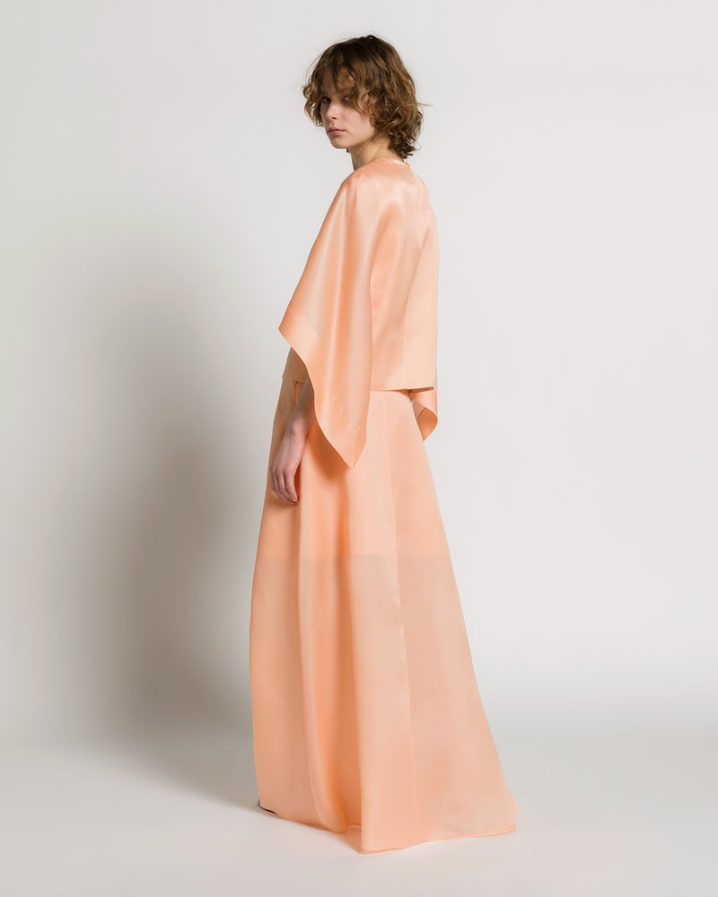 Long silk organza skirt Pink Alberta Ferretti Boutique Online 1