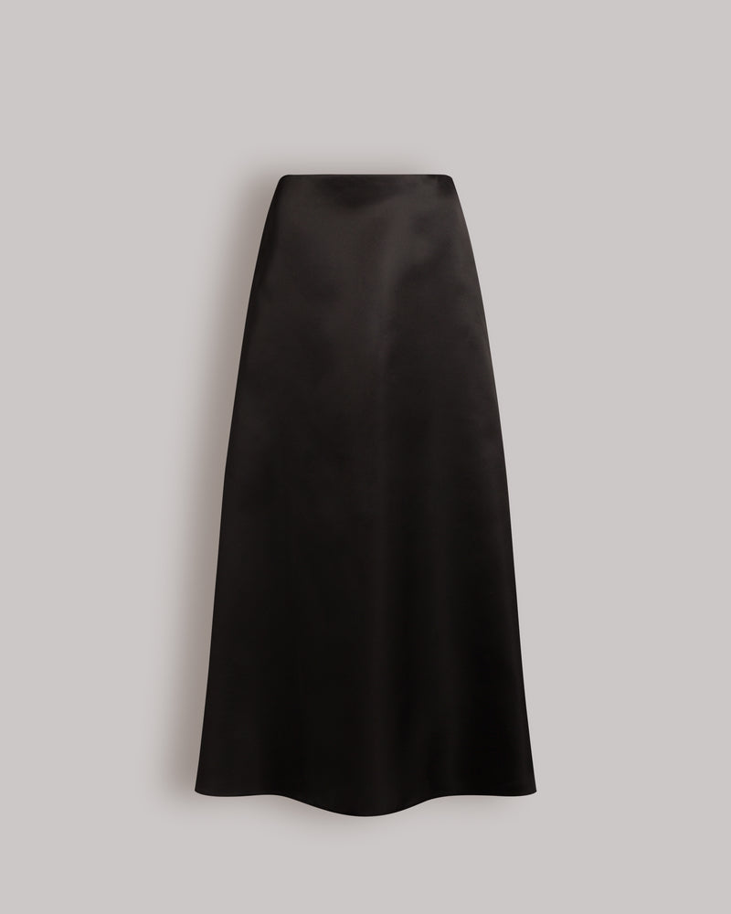 Long silk organza skirt Black Alberta Ferretti Boutique Online 0