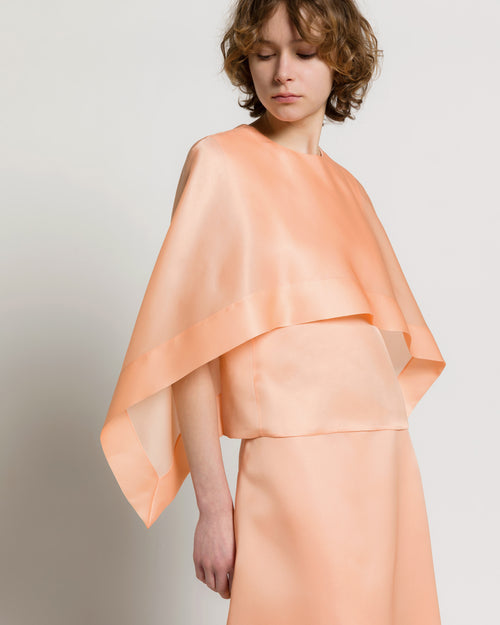 Gonna lunga in organza di seta