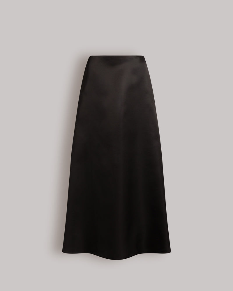 Gonna lunga in organza di seta Nero Alberta Ferretti Boutique Online 0