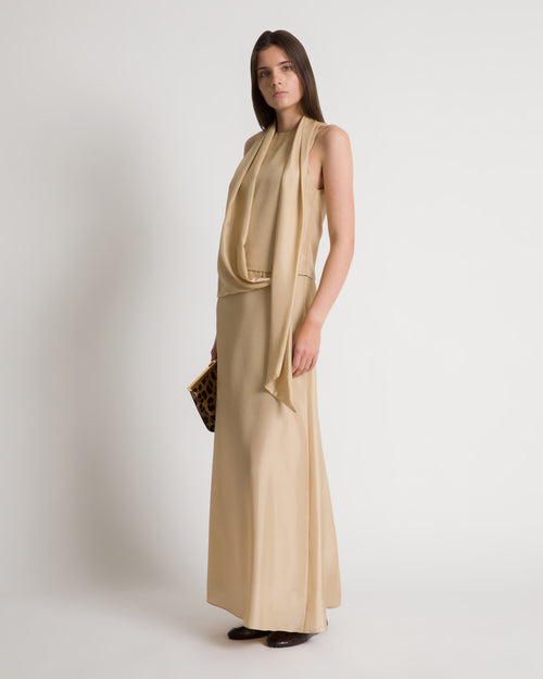 Silk long skirt Beige Alberta Ferretti Boutique Online 1