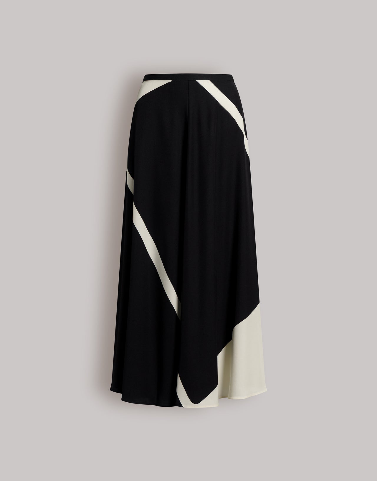 Printed skirt in viscose twill 黑色 Alberta Ferretti Boutique Online 1