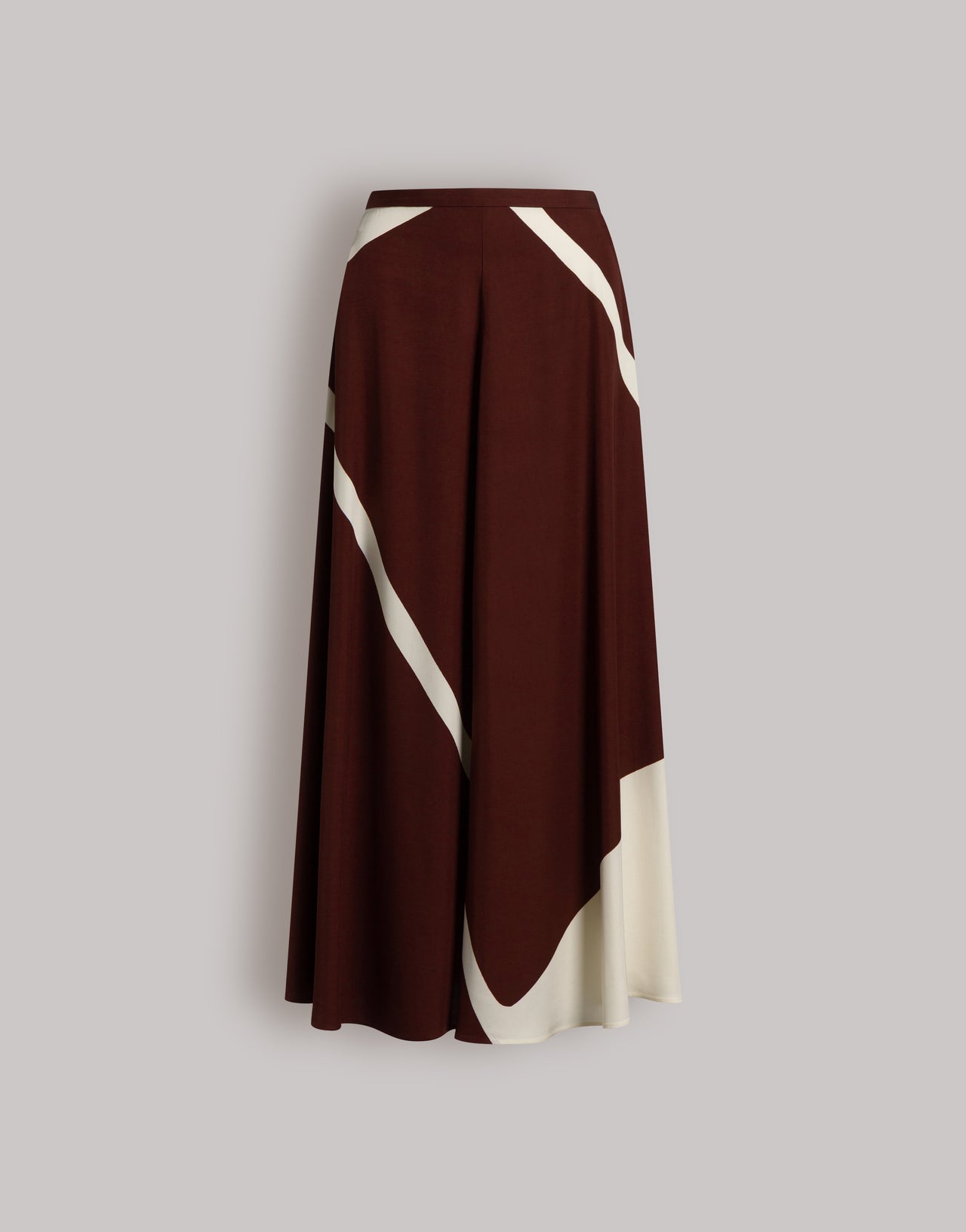 Printed skirt in viscose twill Brown Alberta Ferretti Boutique Online 4