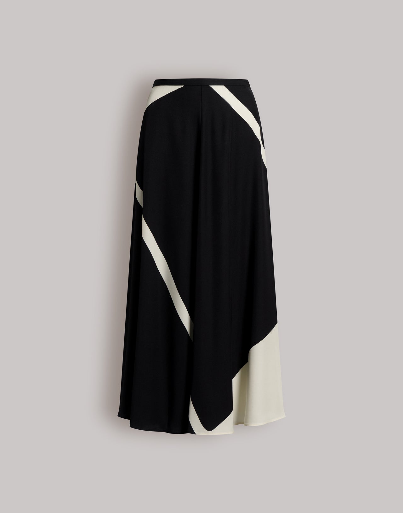 Falda de sarga de viscosa estampada Negro Alberta Ferretti Boutique Online 1
