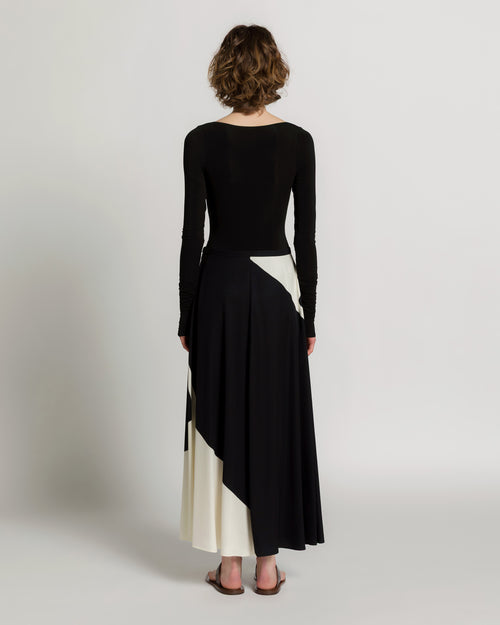 Printed skirt in viscose twill