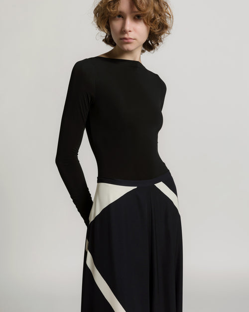 Printed skirt in viscose twill