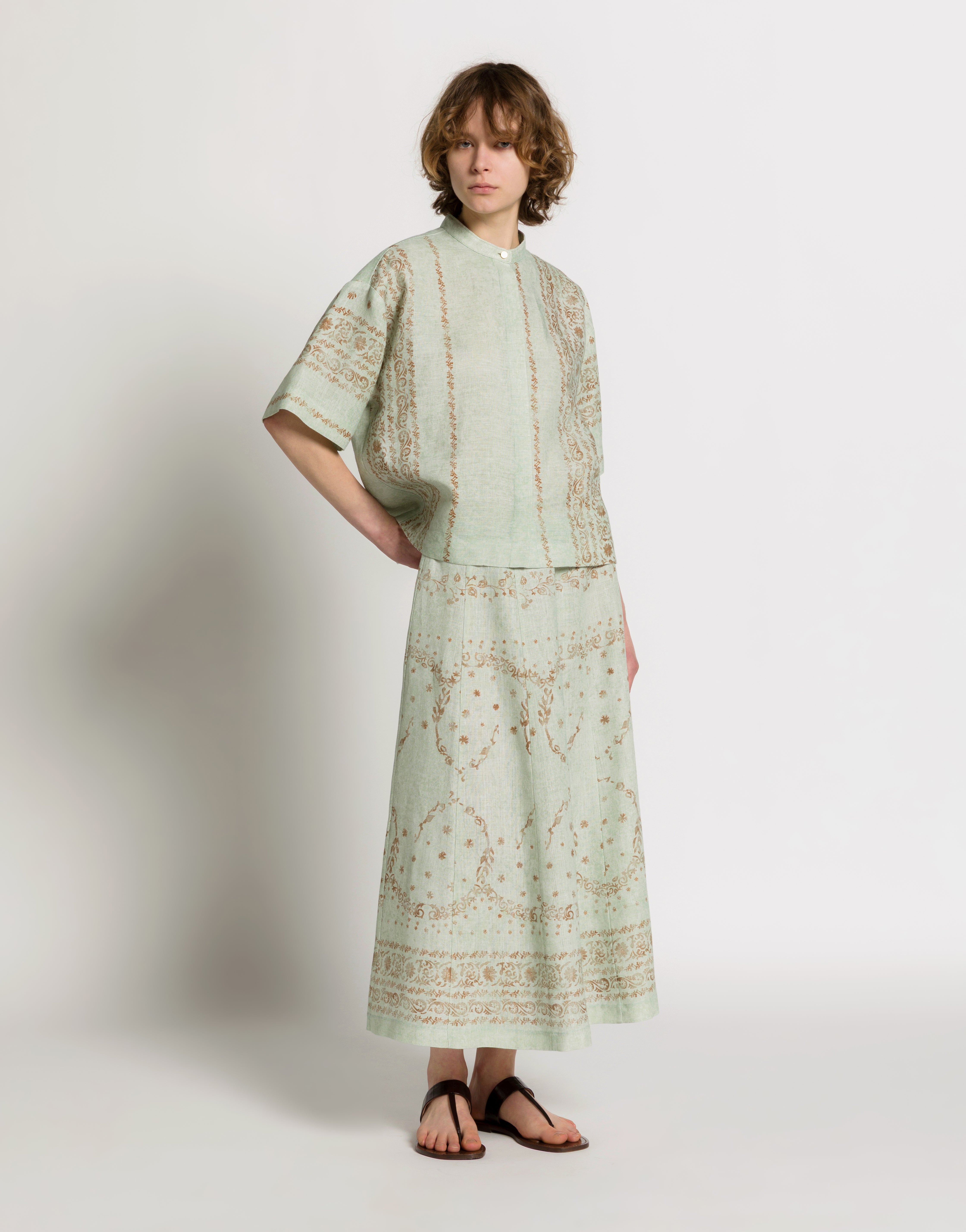 【麻100%／美品✨】ENFÖLD Light Linen SKIRT 23SS PRODUCT-JUL252024-GREATESCAPE-