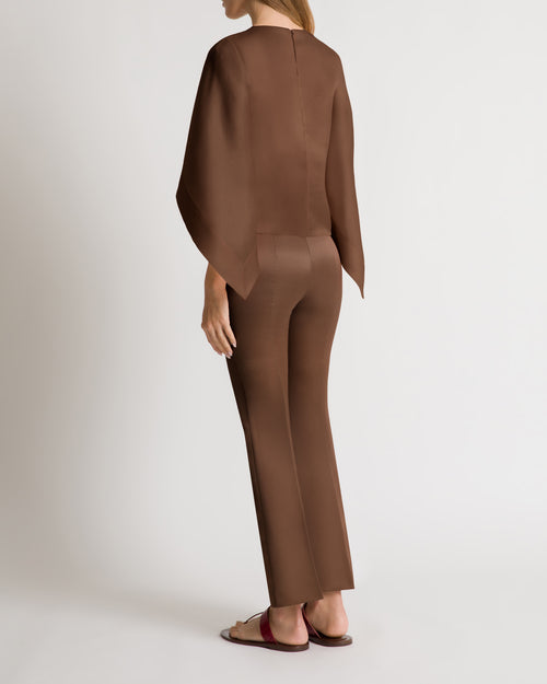 Silk organza cape top