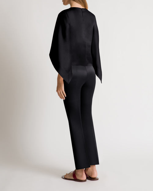 Silk organza cape top