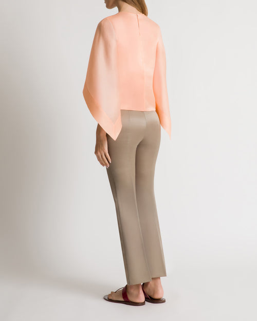 Silk organza cape top