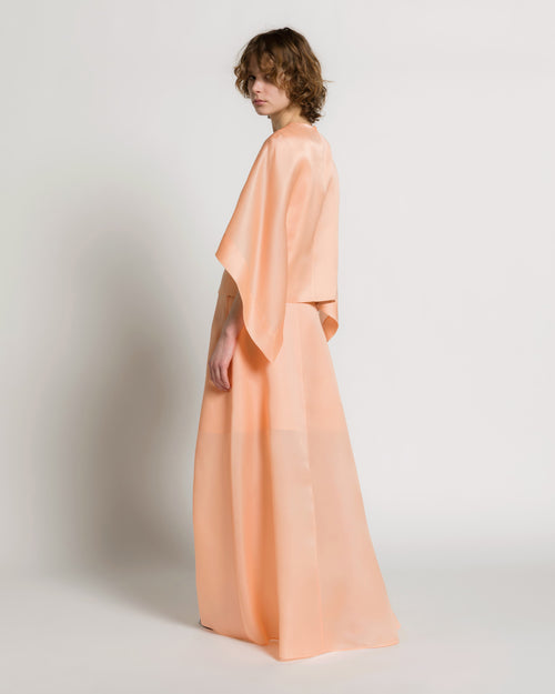 Silk organza cape top