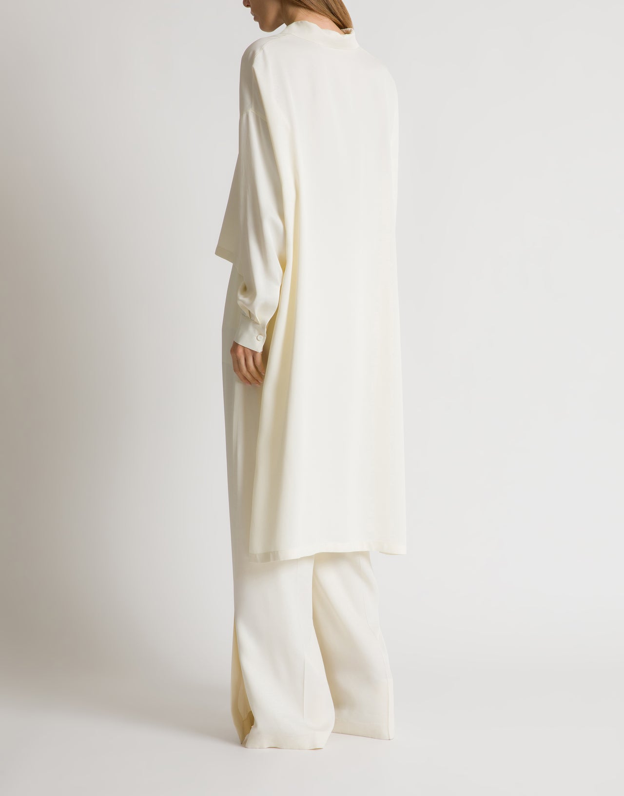 Camisa de crepé fluido Blanco Alberta Ferretti Boutique Online 3