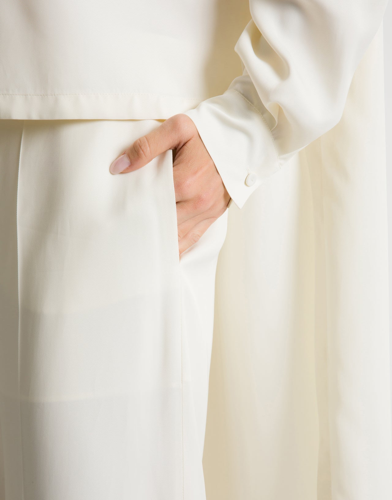 Camisa de crepé fluido Blanco Alberta Ferretti Boutique Online 4