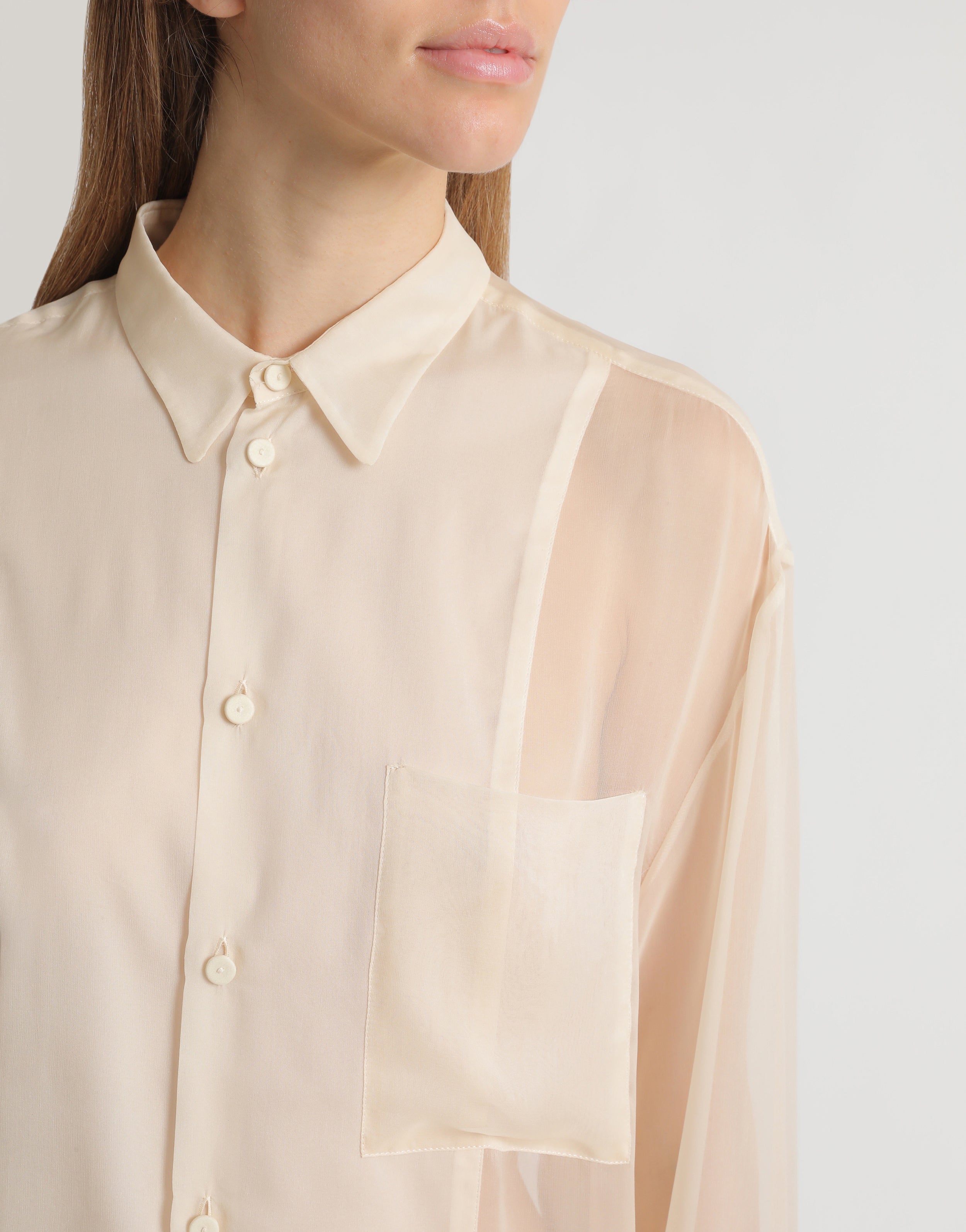 Transparent chiffon shirt | Alberta Ferretti