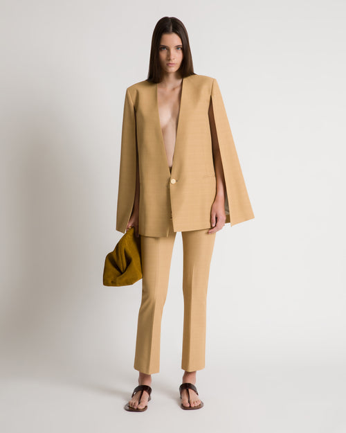 Straight ankle-length pants Beige Alberta Ferretti Boutique Online 1