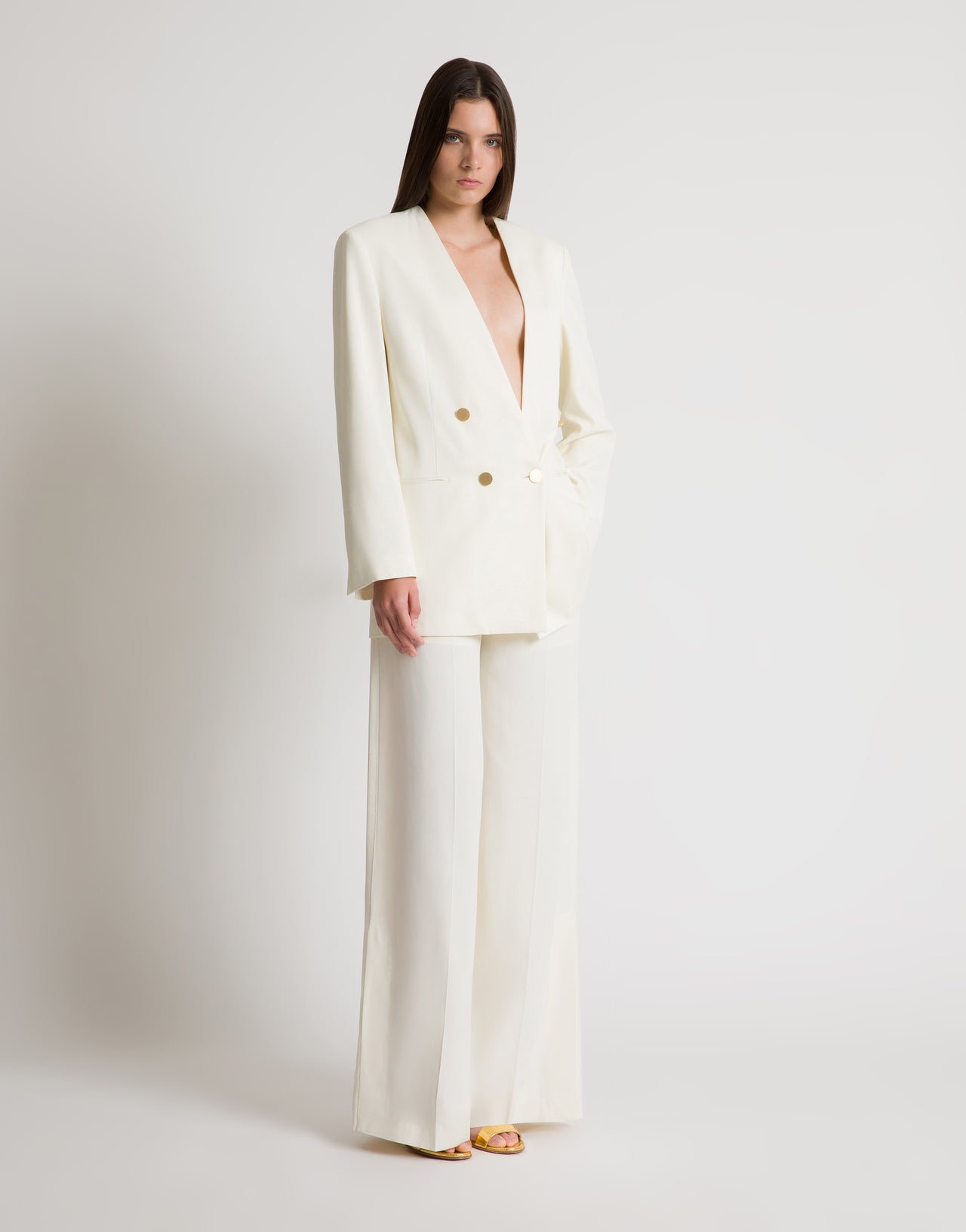 Wide-leg trousers 白色 Alberta Ferretti Boutique Online 1