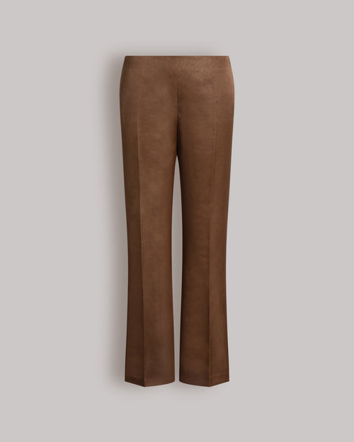 Straight-leg silk trousers Brown Alberta Ferretti Boutique Online 0